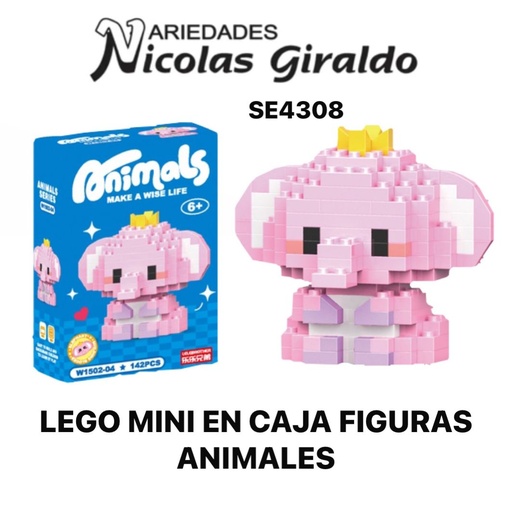 [SE4308] Lego mini en caja figuras animales 