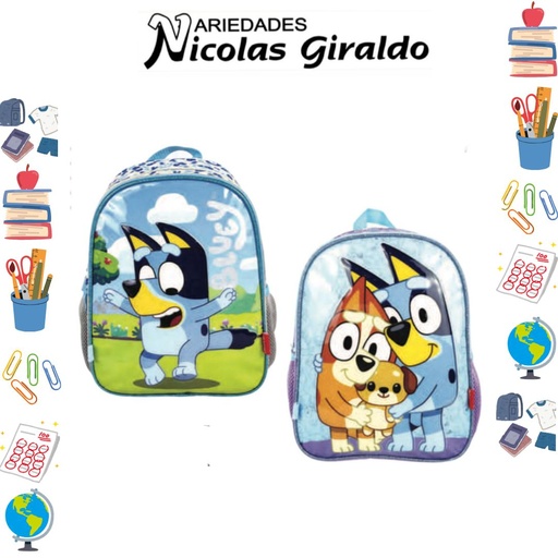 [617-105-2104] Morral primavera personaje pequeño bluey