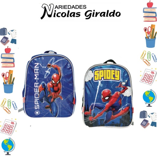 [621-003-1515] Morral primavera personaje pequeño spiderman