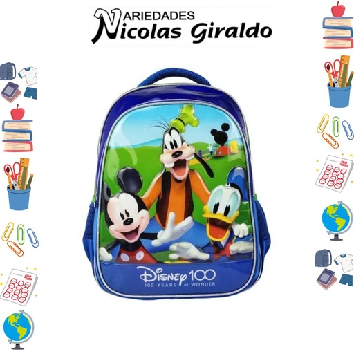 [620-018-2100] Morral primavera personajes grande disney100 niño