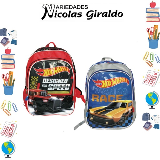 [620-028-1511] Morral primavera personajes grande hotwheels