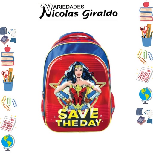 [626-042-1660] Morral primavera personajes grande mujer maravilla