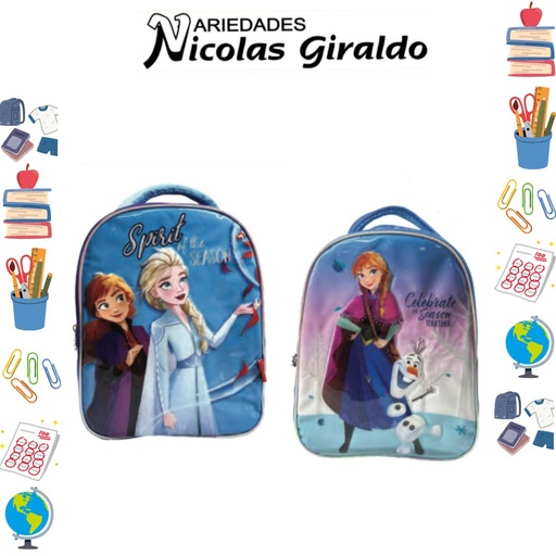 [617-018-1582] Morral primavera personaje pequeño frozen