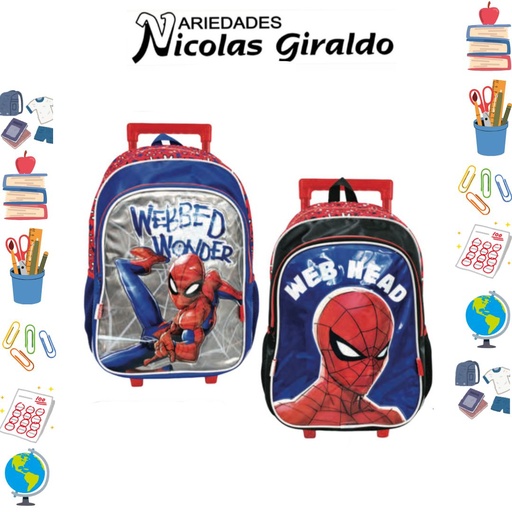 [622-003-1515] Morral prim. ruedas grande spiderman