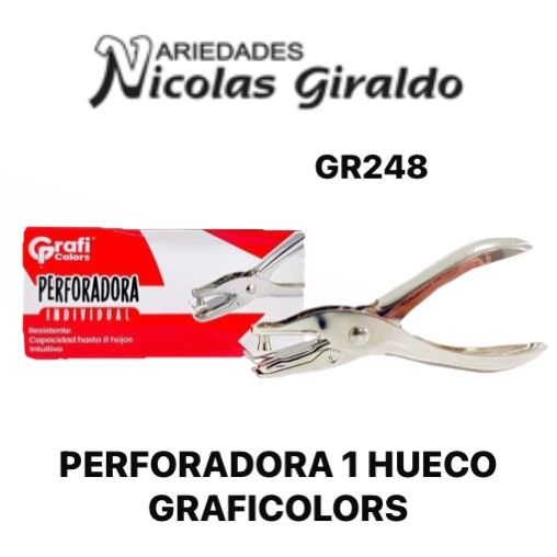 [GR248] Perforadora 1 hueco graficolors 