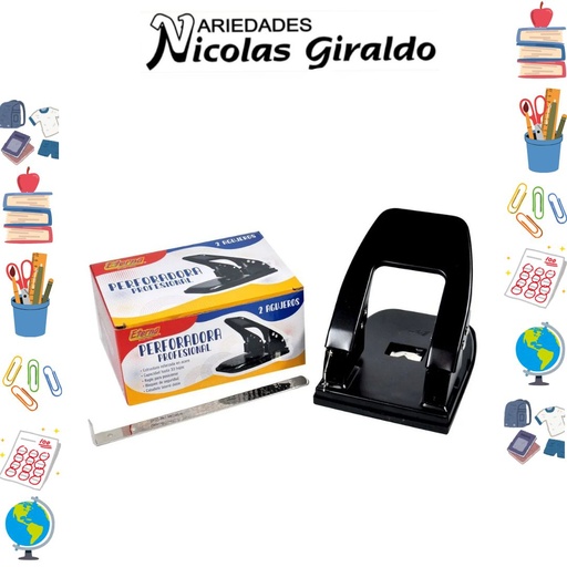 [ET165] Perforadora eterna 2 huecos grande fina