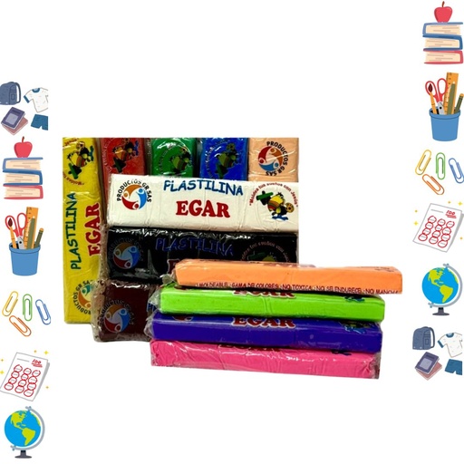 [PLX12B] Plastilina egar barra x12