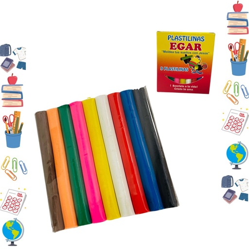 [PLX9C] Plastilina egar corta x 9