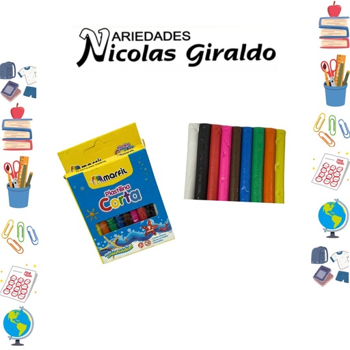 [114458] Plastilina marfil corta x 9