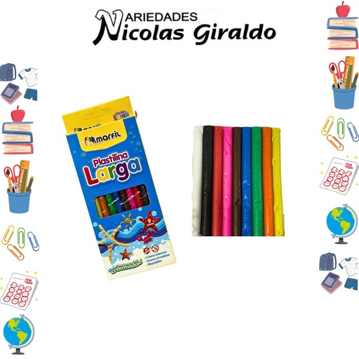 [114459] Plastilina marfil larga x 9