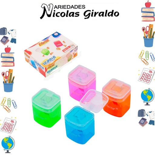 [ET167] Sacapuntas plastico eterna Caja x12