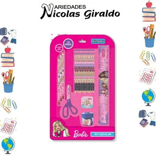 [P3147] Set uso escolar primavera barbie