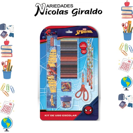 [P3150] Set uso escolar primavera spiderman