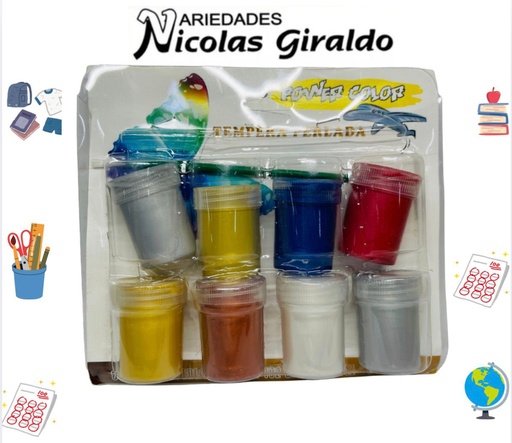 [2001507] Tempera perlada carton x8