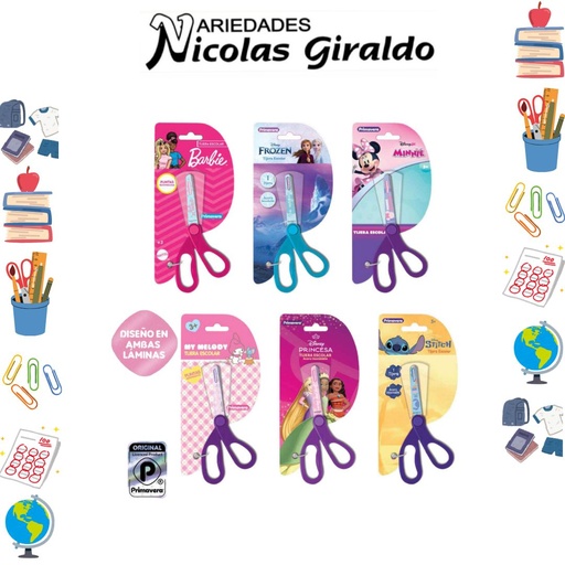 [P569] Tijera primavera personajes niña x1