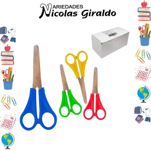 [PT14545] (SE1986)Tijera punta roma economica caja x24