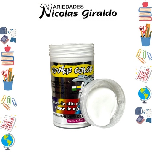 [1001257] Vinilo power color x125 cc blanco