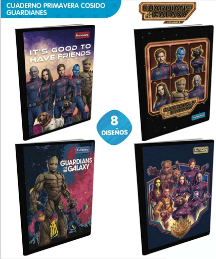 [P1476] Cuaderno cosido prim. 100 H cuadros guardianes