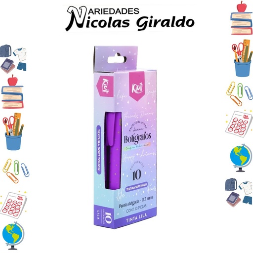 [557221] lapicero norma kiut morado x10