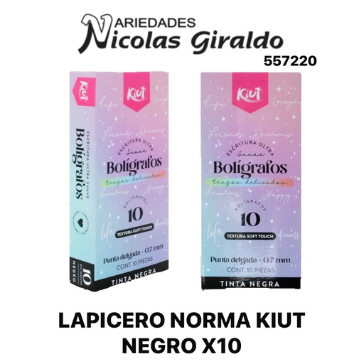 [557220] lapicero norma kiut negro x10