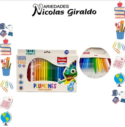 [C30218031] Plumones scribe x24 piezas (304998)