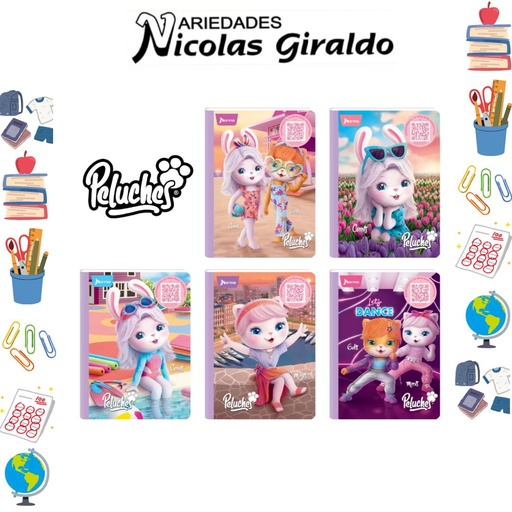 [540812] Cuaderno norma gama media peluche 100H cuadro
