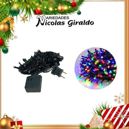 [A0324GM] @INSTALACION LED X100L LINEAL MULTICOLOR 9 MTS CABLE VERDE 